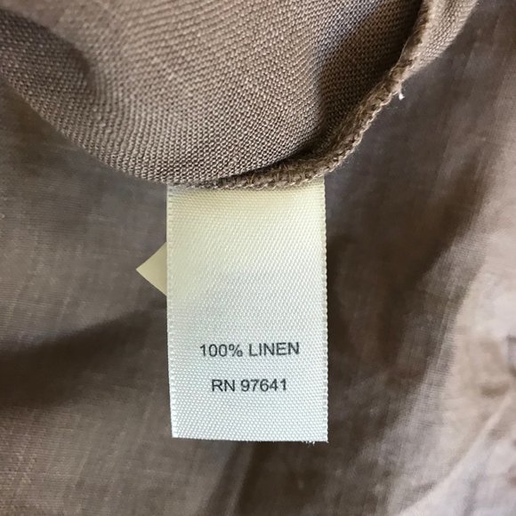 J. Jill 100% linen cropped jacket XS tan light brown button blazer top boxy fit - Picture 4 of 8